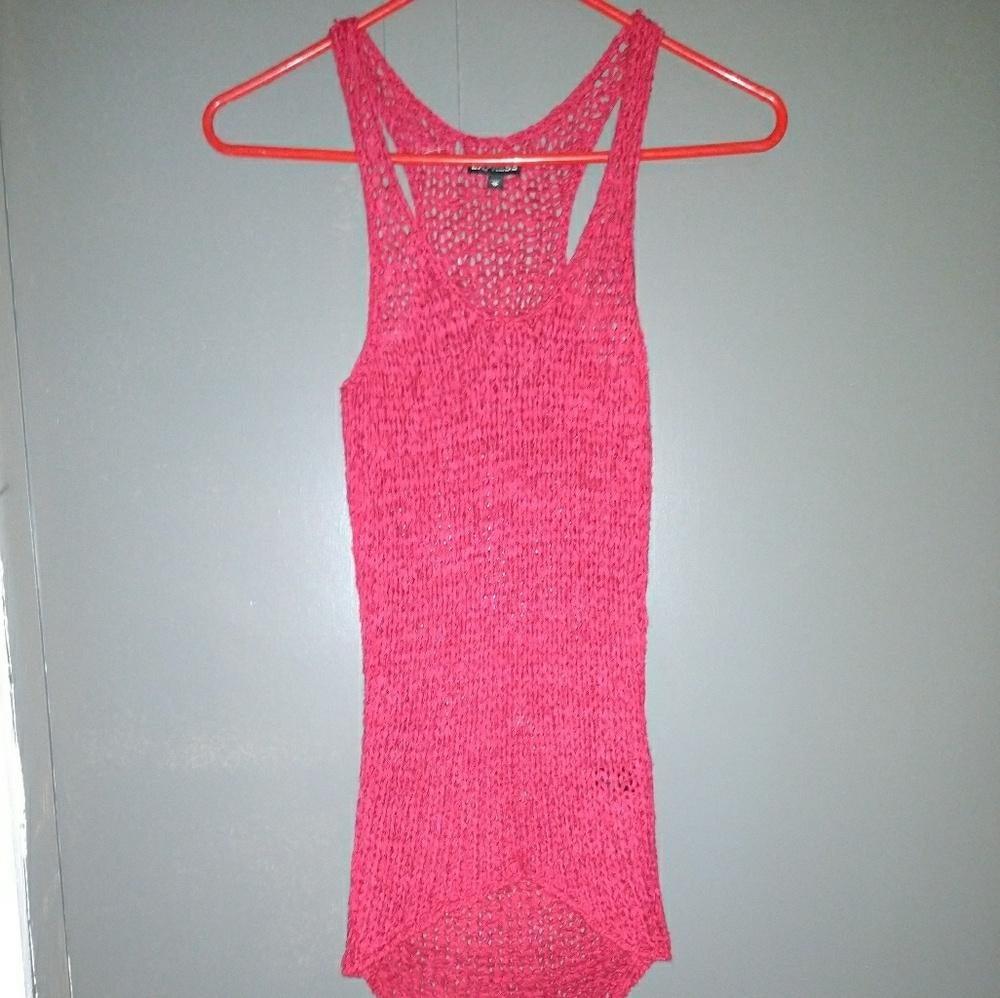 Deep Red Cotton Sweater. LAST CHANCE!